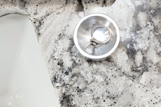 Solid aluminum 2 inch ring dish with smooth edge