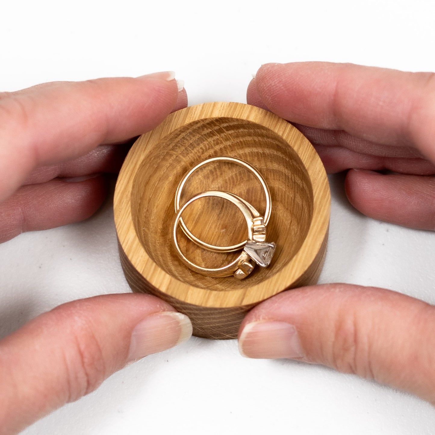 KAC Oak Ring Dish Jewelry Holder