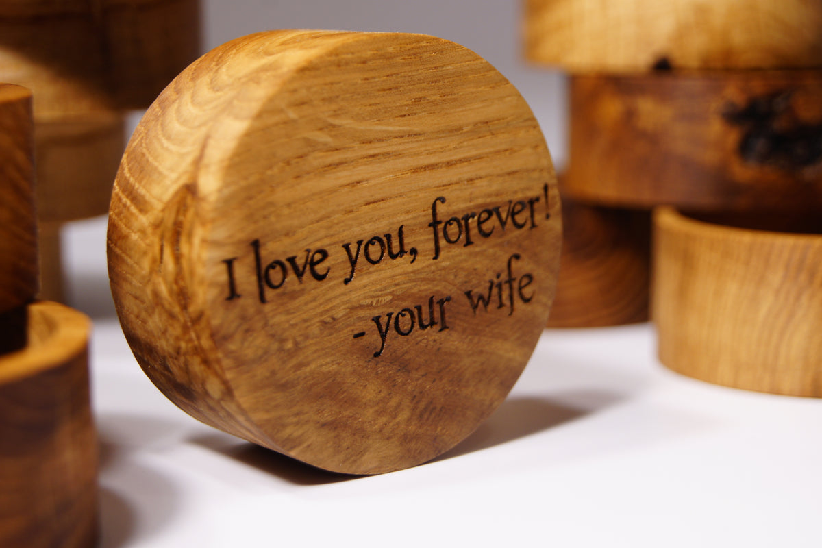 Handcrafted white oak ring dish