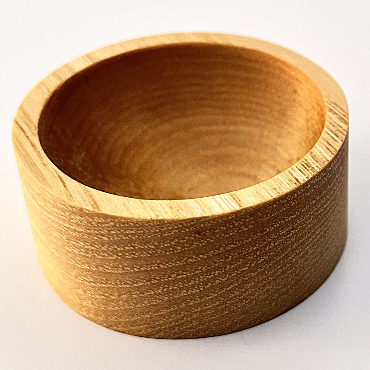 Solid hickory 2 inch round ring dish