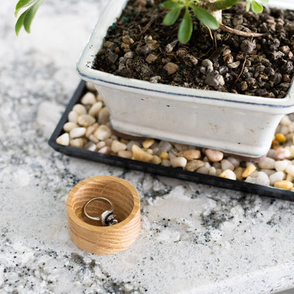 KAC Oak Ring Dish Jewelry Holder